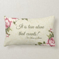 St. Therese of Lisieux Saying LOVE Pink Roses