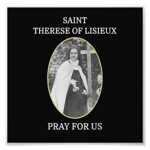 St Therese of Lisieux T_Shirt Saint Little Flower Photo Print
