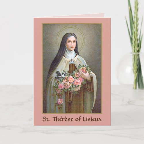 St Therese of Lisieux the Little Flower BJE 01  Card