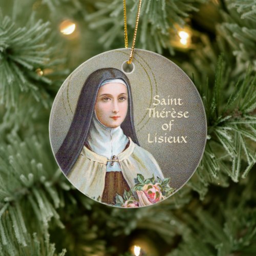 St Therese of Lisieux the Little Flower BJE 01  Ceramic Ornament