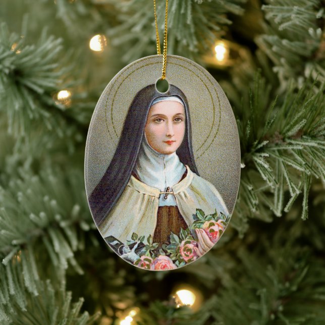 St. Therese of Lisieux the Little Flower (BJE 01) Ceramic Ornament (Tree)