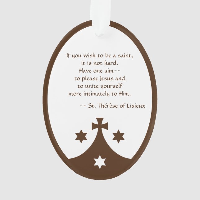St. Therese of Lisieux the Little Flower (BJE 01) Ornament (Back)