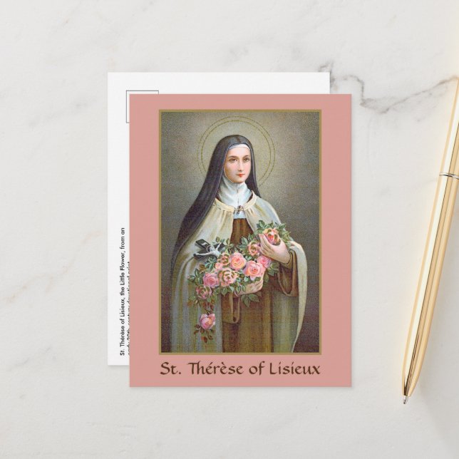 St. Therese of Lisieux the Little Flower (BJE 01)  Postcard (Front/Back In Situ)