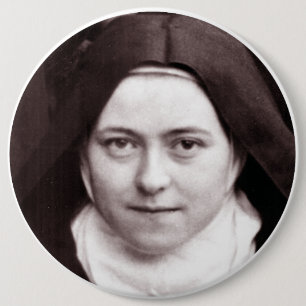 ST THERESE OF LISIEUX, THE LITTLE FLOWER, BUTTON