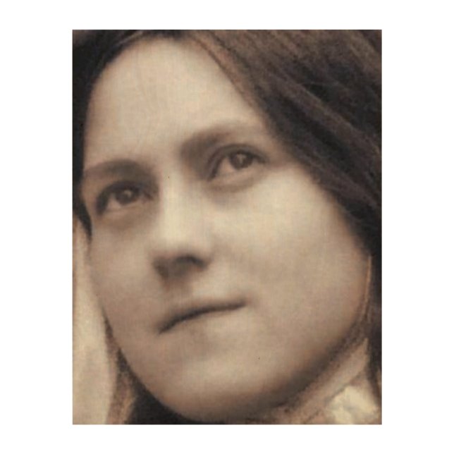 St Therese of Lisieux, Wood Wall Art (Front)
