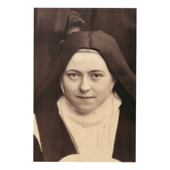 ST THERESE OF LISIEUX WOOD WALL DECOR (Front)