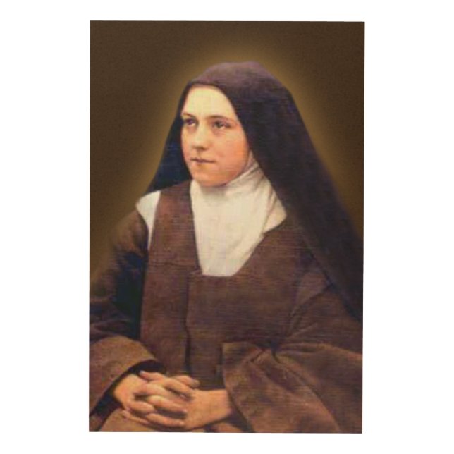St Therese of Lisieux Wood Wall Decor (Front)