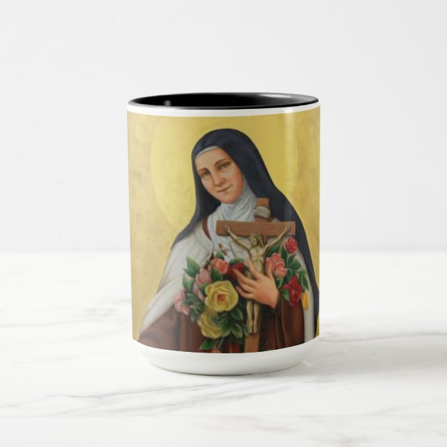 St. Therese of the Child Jesus Carmelite Saint Mug (Center)