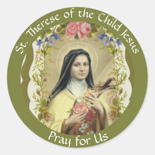 St Therese of the Child Jesus Classic Round Sticker