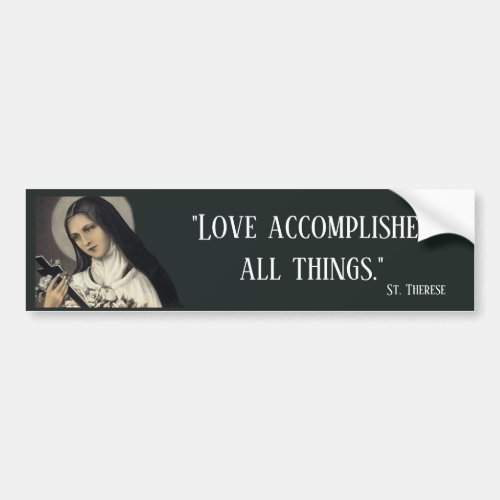 St Therese of the Child Jesus Little Flower Bumper Sticker
