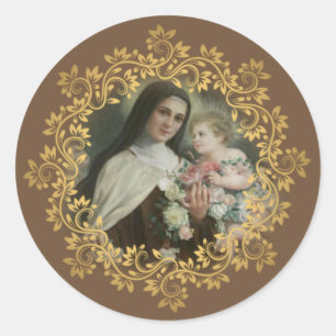 St. Therese of the Child Jesus Little Flower Classic Round Sticker