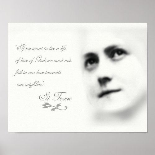 St Therese on Love Poster