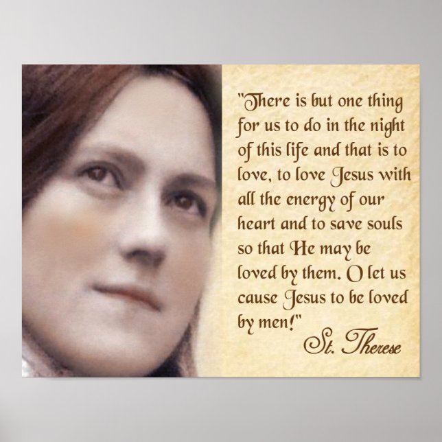 ST THERESE ON LOVE. POSTER (Front)
