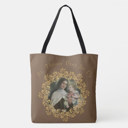 St Therese  Our Lady of Mt Carmel Tote Bag