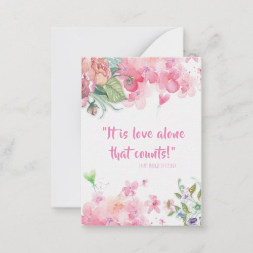 St Therese Quote Valentines Cards 100 pk