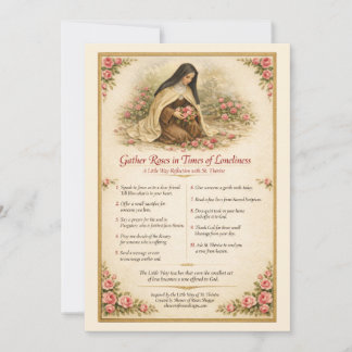 St. Therese Reflection Prayer Roses 