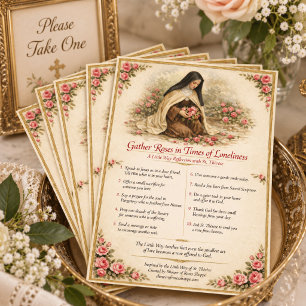 St. Therese Reflection Prayer Roses 