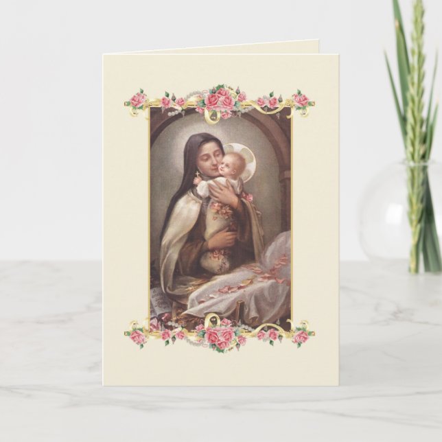 St. Therese Religious Catholic Carmelite Nun Card (Front)