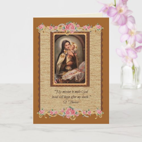 St Therese Religious Catholic Carmelite Nun Card