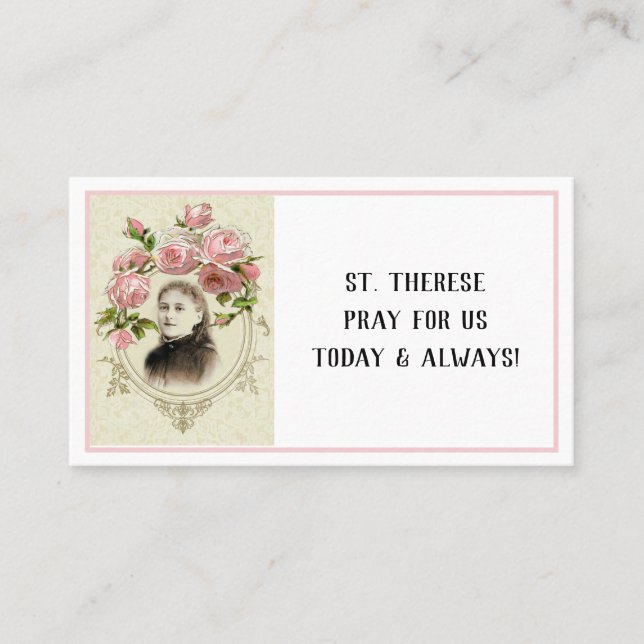 St. Therese  Religious  Prayer Holy Cards (Front)