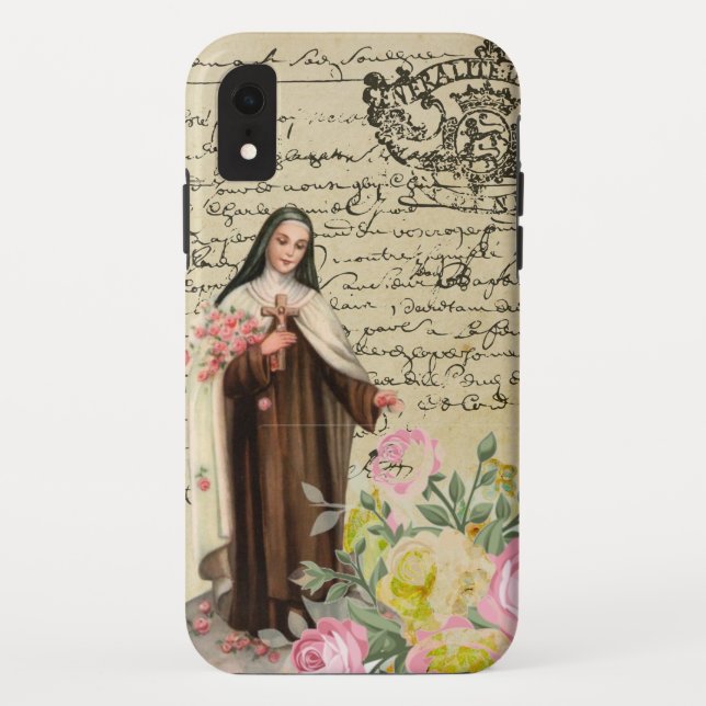 St. Therese Roses Carmelite  Catholic Religious Case-Mate iPhone Case (Back)
