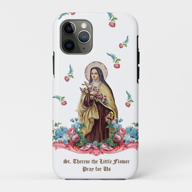 St. Therese Roses Catholic Nun Carmelite Religious Case-Mate iPhone Case (Back)