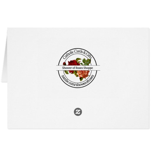 St. Therese Roses Little Flower Poem Poetry Prayer (Back Horizontal)