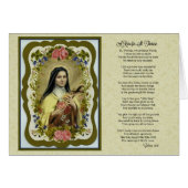 St. Therese Roses Little Flower Poem Prayer (Front Horizontal)
