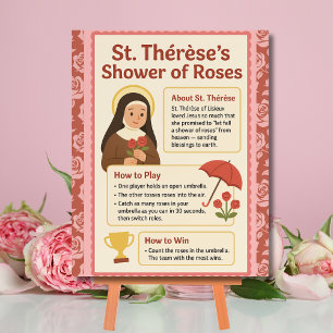 St. Thérèse’s Shower of Roses All Saints Day Game  Foam Board