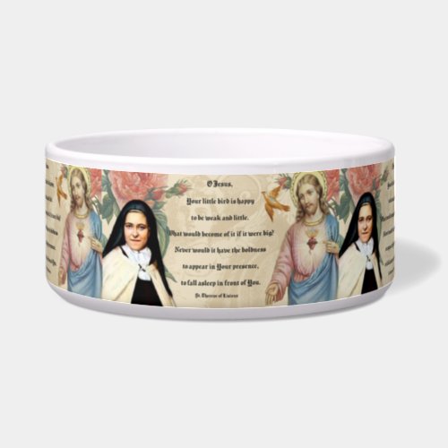 St Therese Sacred Heart of Jesus Religious Prayer Bowl