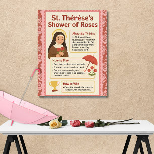 St. Therese Shower of Roses Catholic Game Sign