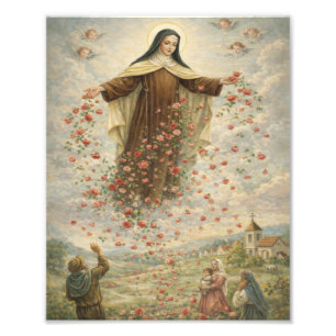 St. Therese Shower Roses from Heaven Photo Print
