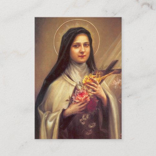 St Therese  St Francis de Sales Quote Holy Card