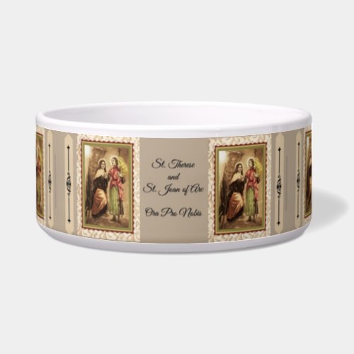 St Therese  St Joan of Arc Religious Prayer Bowl