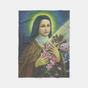 St. Therese the Little Flower Carmelite Nun Fleece Blanket
