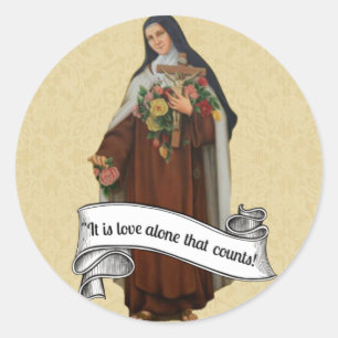 St. Therese the Little Flower Carmelite Religious Classic Round Sticker