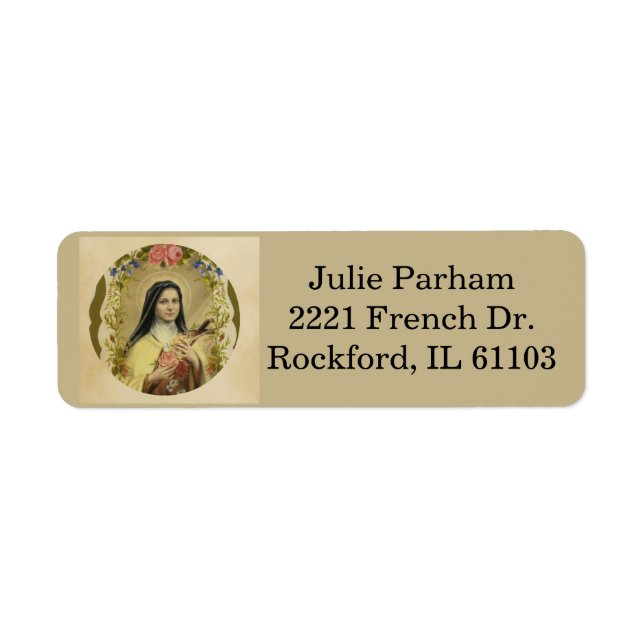 St. Therese the Little Flower Label (Front)