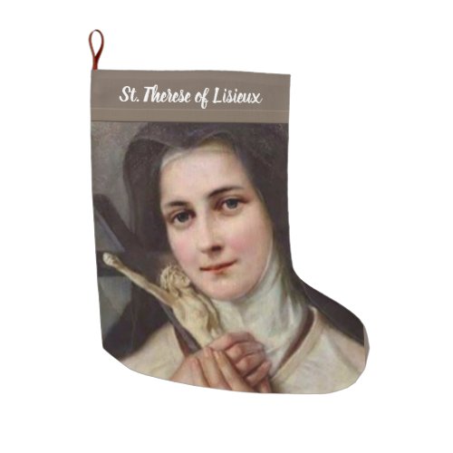 St Therese the Little Flower Large Christmas Stocking