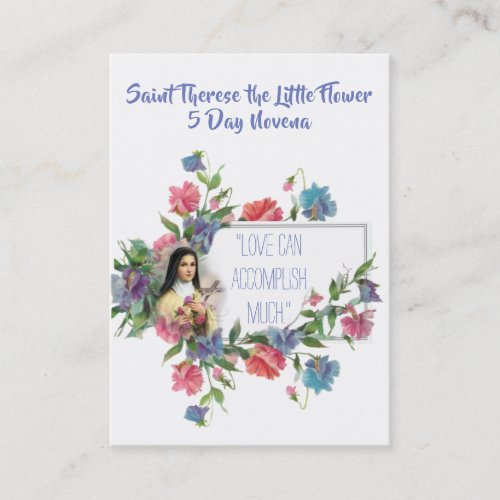 St Therese the Little Flower Novena Cards