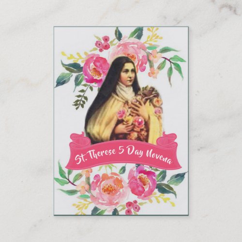 St Therese the Little Flower Novena Cards