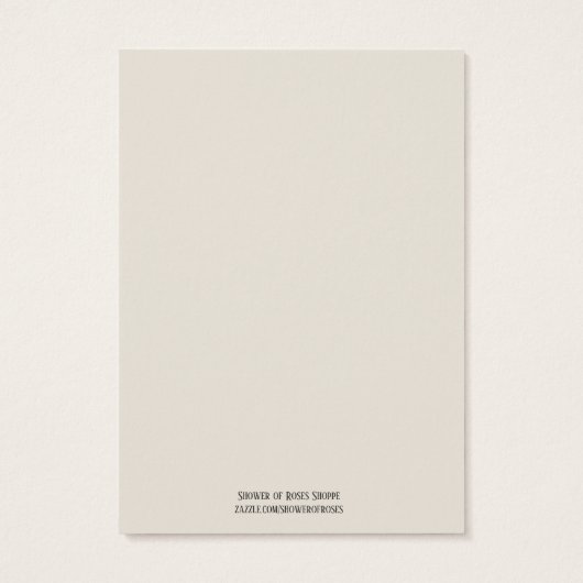 St. Therese the Little Flower Pink Rose Holy Card (Back)