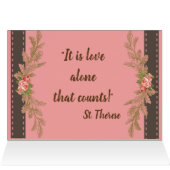 St. Therese the Little Flower Pink Roses (Inside Horizontal (Top))