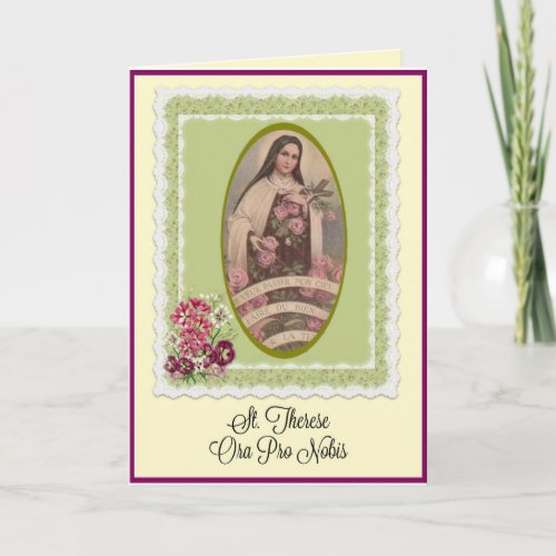 StTherese the Little Flower Prayer Card