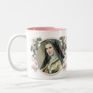 St. Therese the Little Flower Religious Carmelite Two-Tone Coffee Mug
