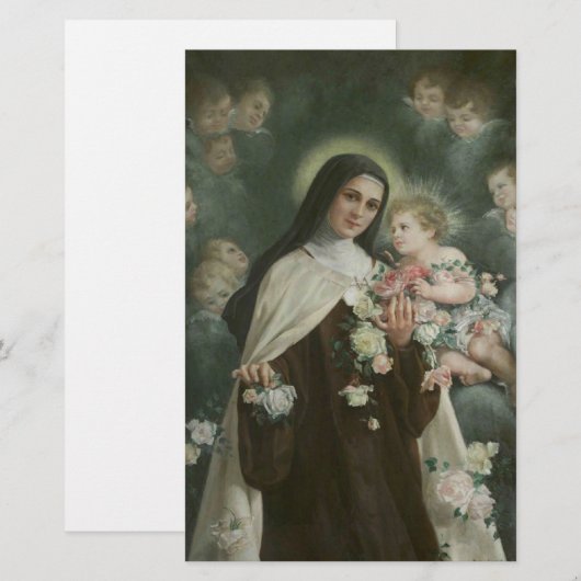 St. Therese the Little Flower Roses Angels (Front/Back)