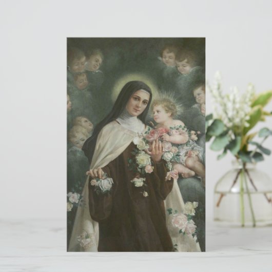 St. Therese the Little Flower Roses Angels (Standing Front)