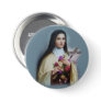 St. Therese the Little Flower Roses Crucifix Button