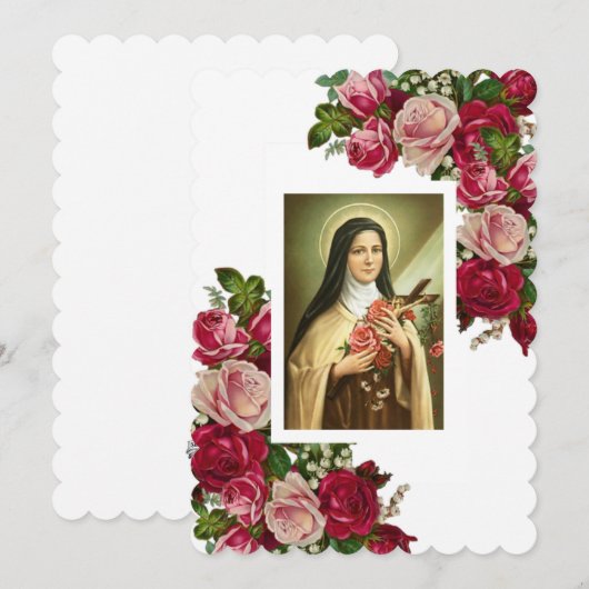 St. Therese the Little Flower Roses Notecard (Front/Back)