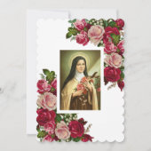 St. Therese the Little Flower Roses Notecard (Front)