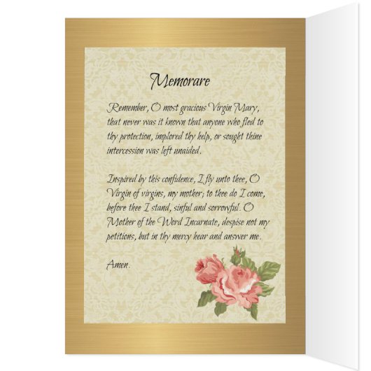 St. Therese the Little Flower w/Mary & Jesus Card (Inside (Left))